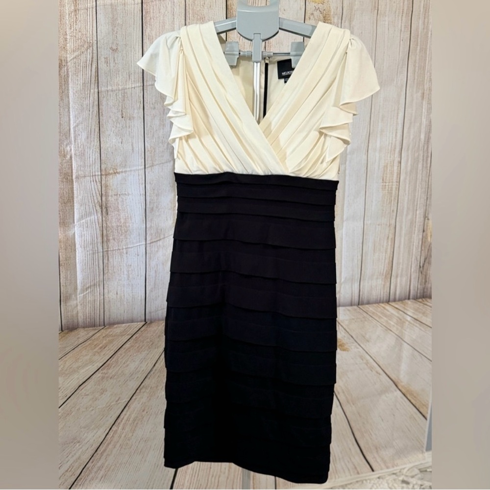 Elegant Cream and Black Dress